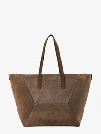 Brunello Cucinelli Women's BC Duo Suede Shoulder Bag Gold