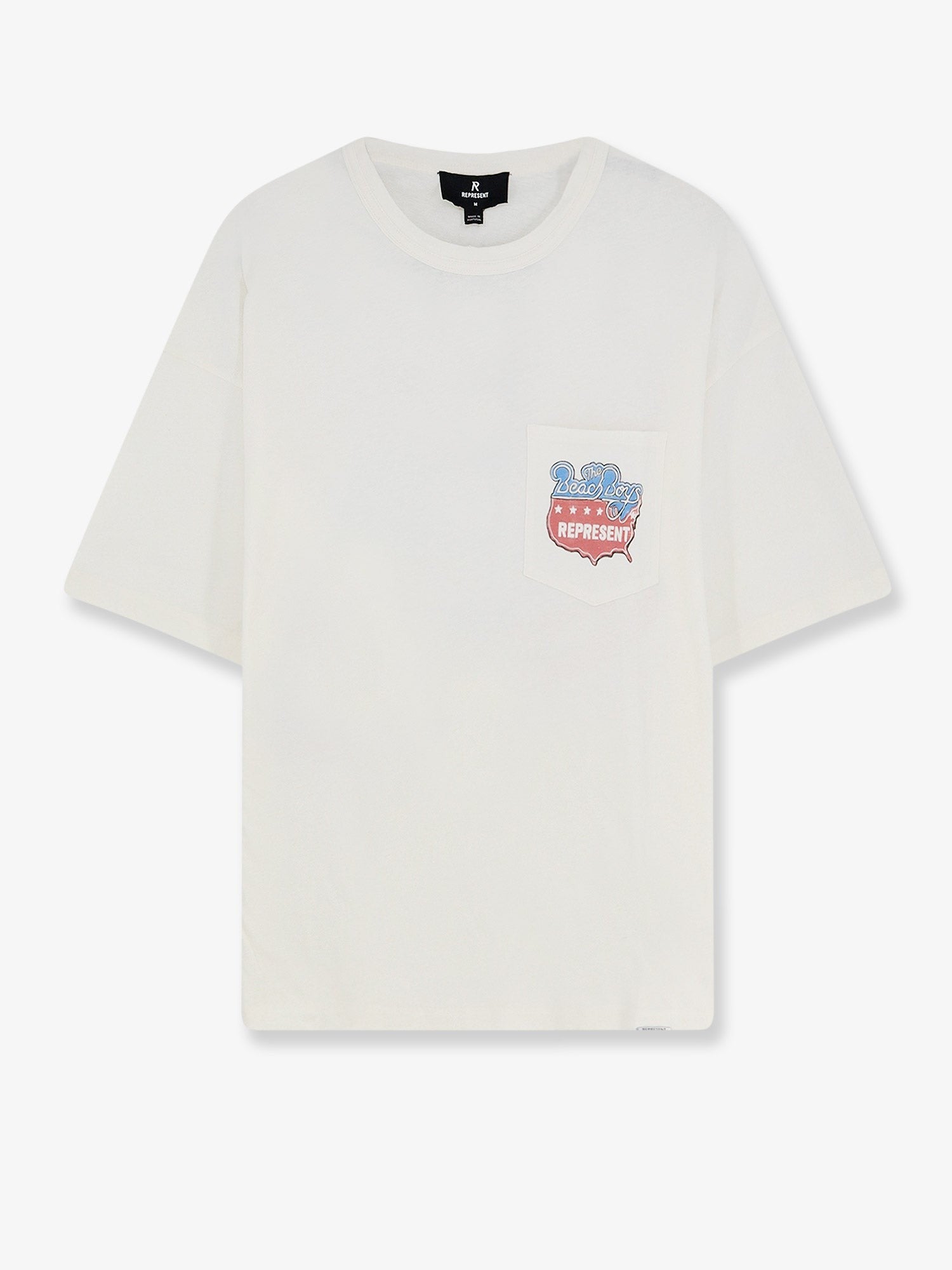 Represent Men's Beach Boys Americas Band Cotton Blend Shirt White