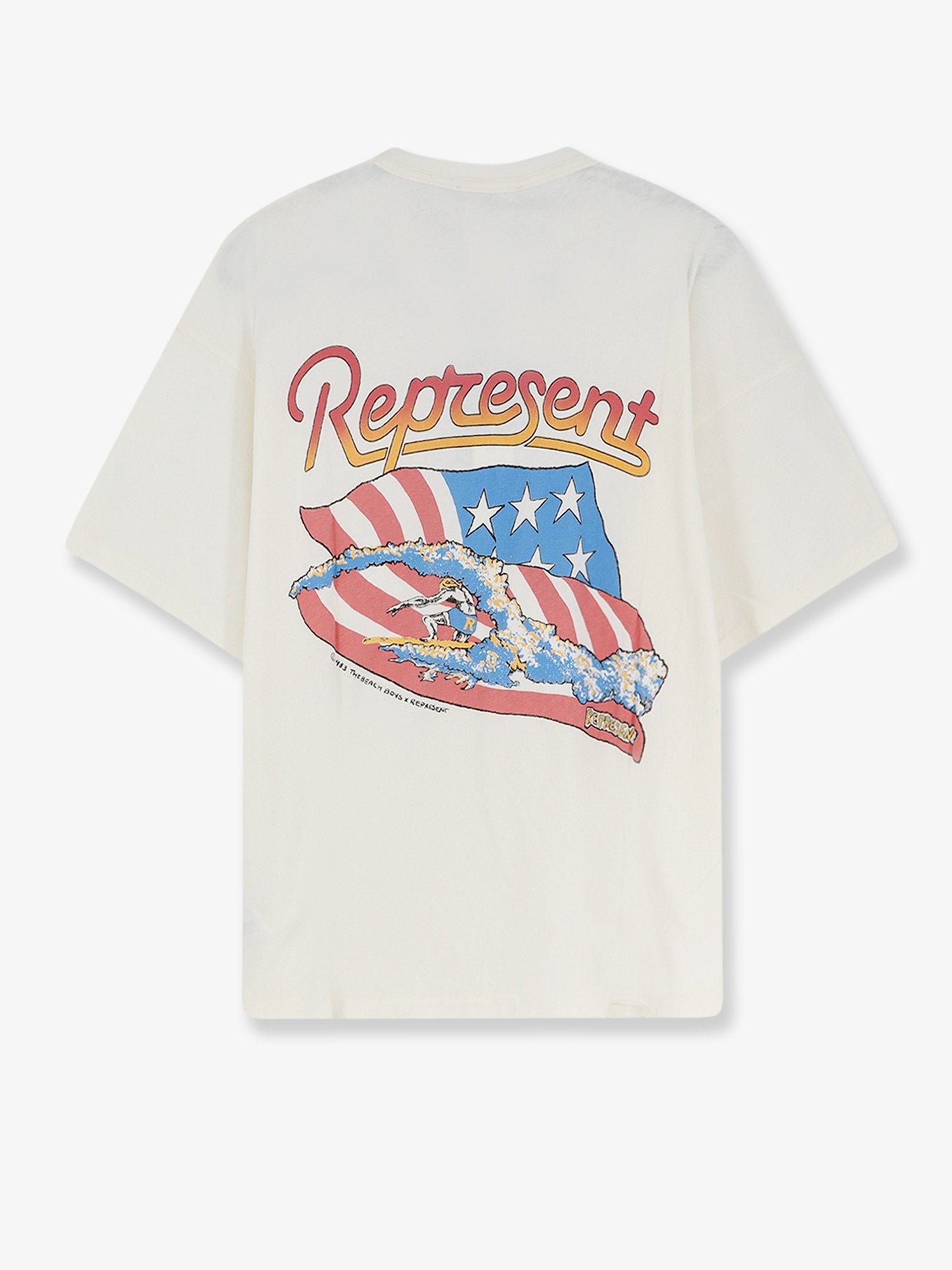 Represent Men's Beach Boys Americas Band Cotton Blend Shirt White