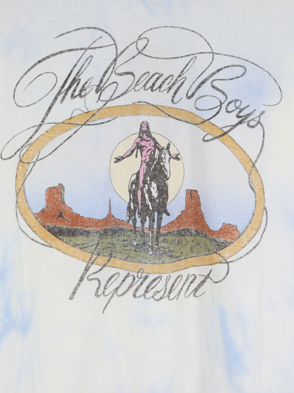 Represent Men's Beach Boys Cotton Blend Shirt Blue
