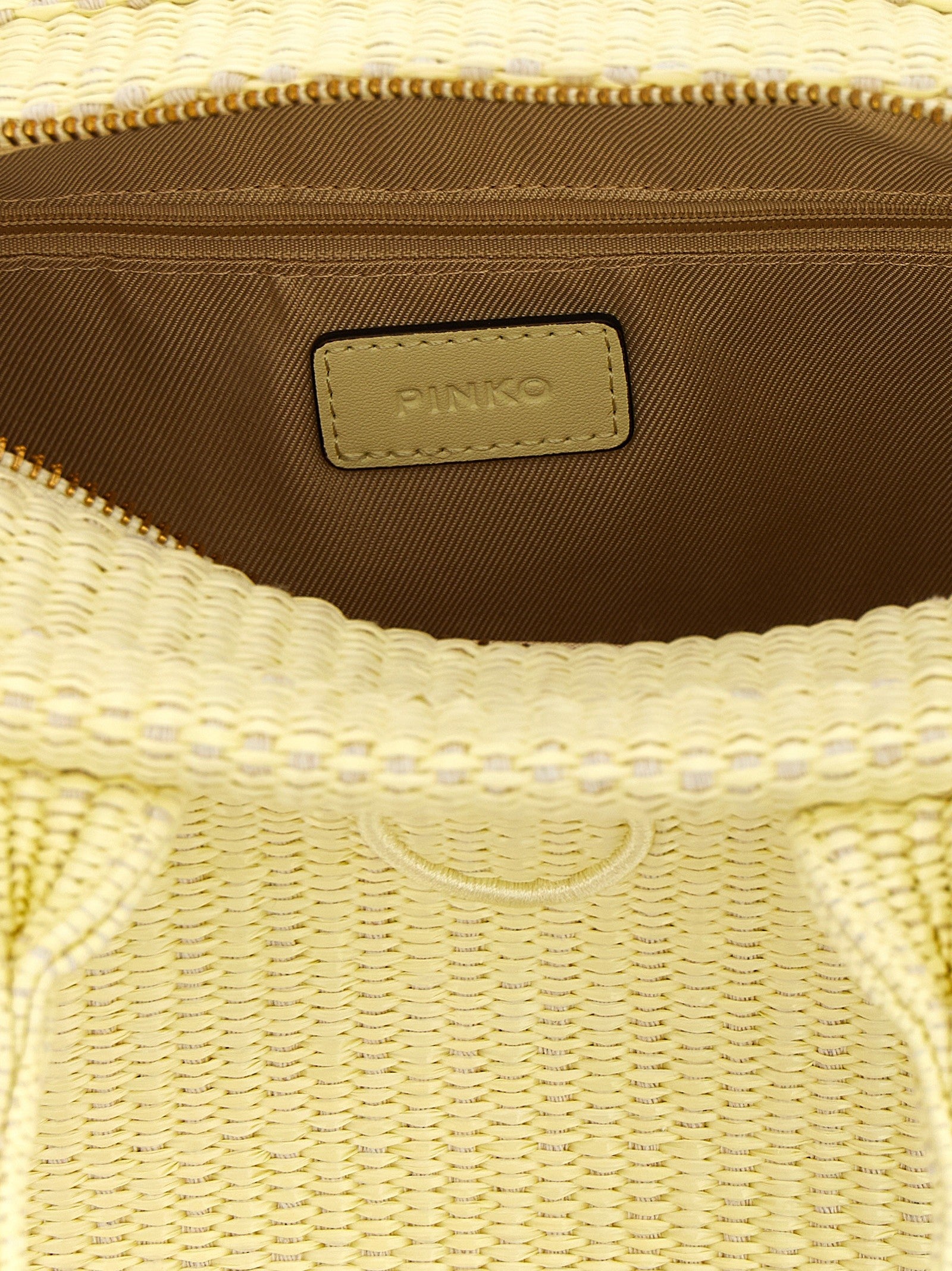 Pinko Beach Mini Shopping Bag Yellow