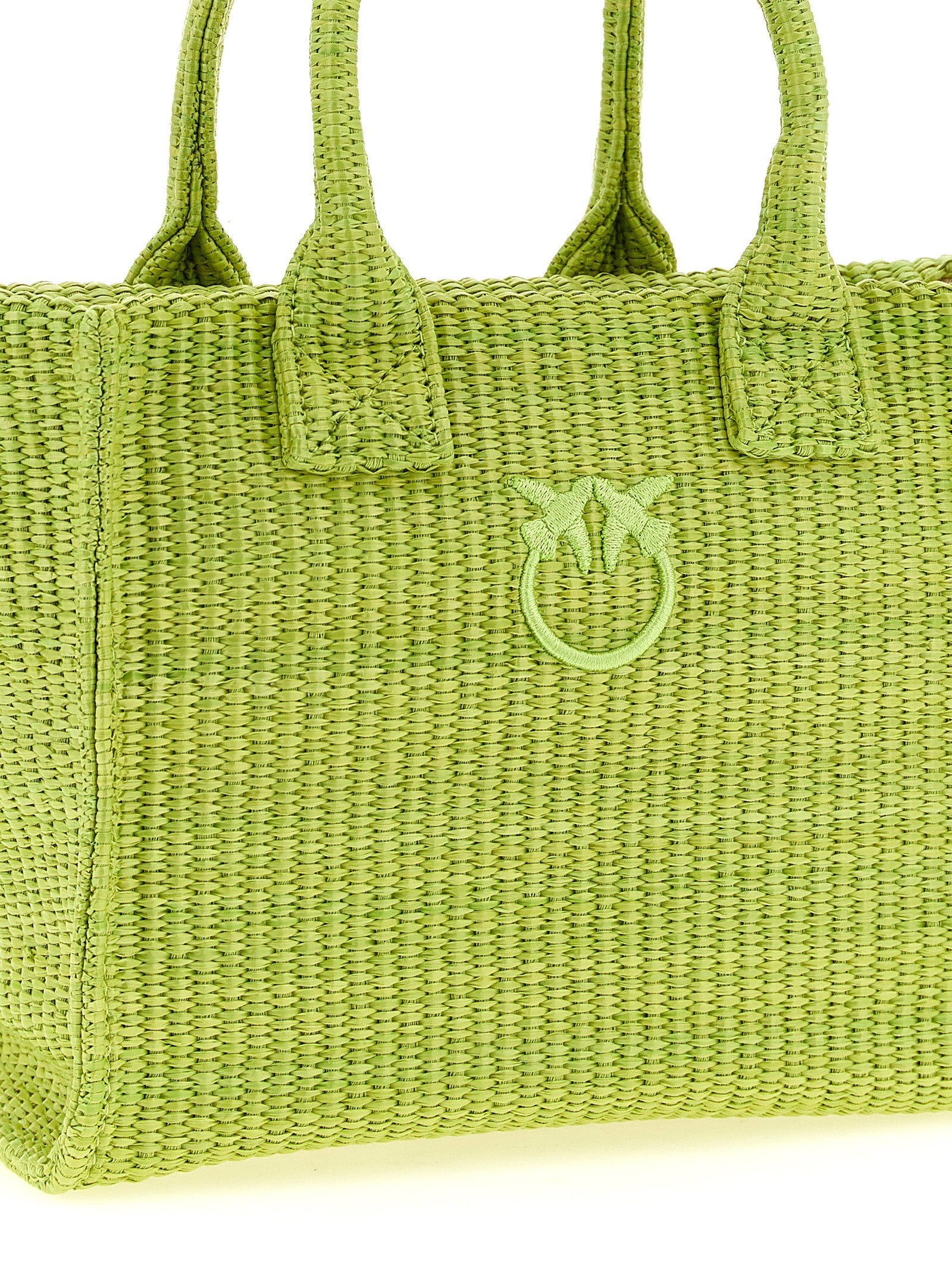 Pinko Beach Mini Shopping Bag Green
