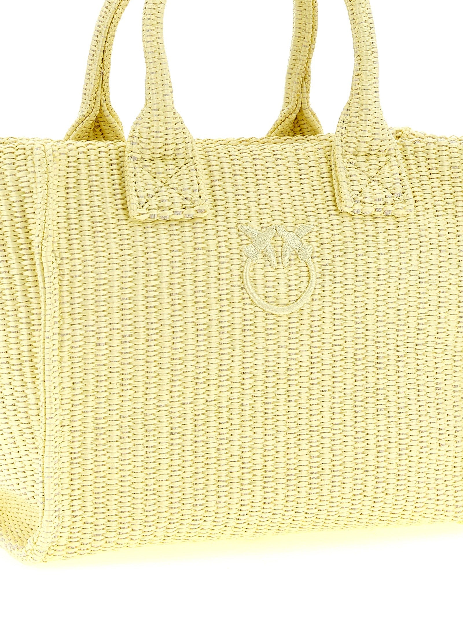 Pinko Beach Mini Shopping Bag Yellow