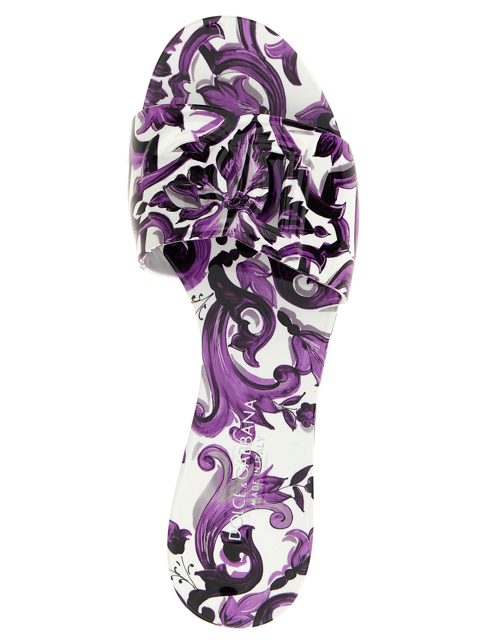 Dolce &amp; Gabbana Beachwear Slides Purple