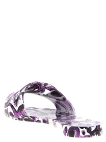 Dolce &amp; Gabbana Beachwear Slides Purple