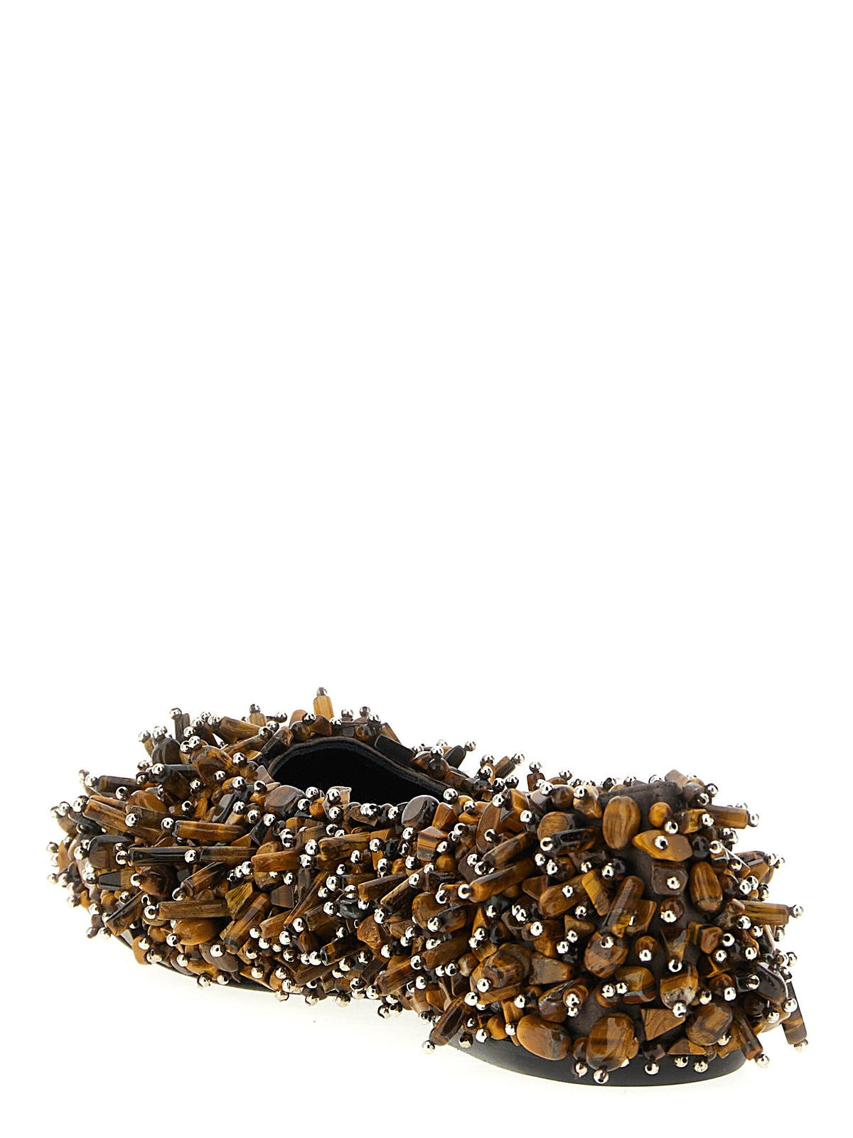 Dries Van Noten Beaded Ballet Flats Brown