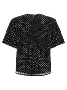 ROTATE Birger Christensen Beaded Oversize Top Black, view 2