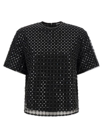 ROTATE Birger Christensen Beaded Oversize Top Black
