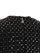 ROTATE Birger Christensen Beaded Oversize Top Black, view 4
