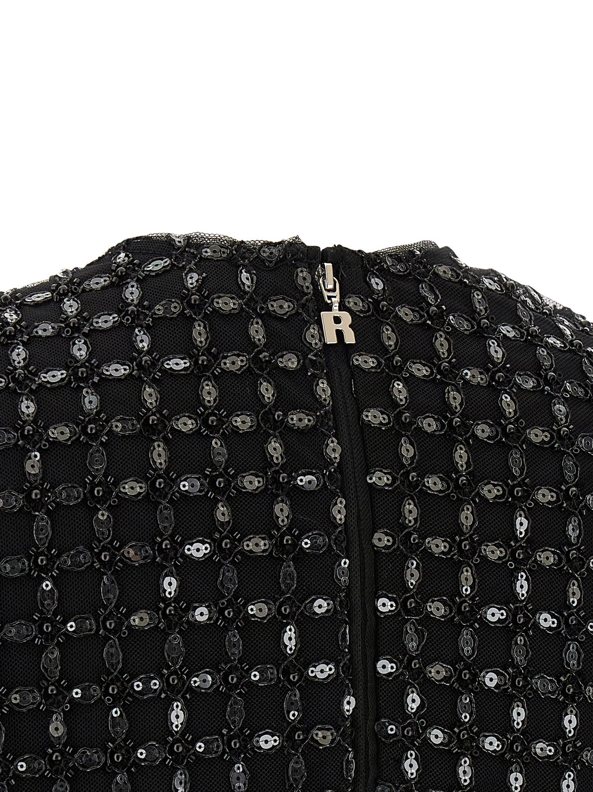 ROTATE Birger Christensen Beaded Oversize Top Black, view 4