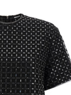 ROTATE Birger Christensen Beaded Oversize Top Black, view 3
