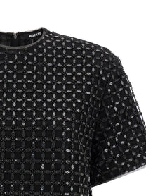 ROTATE Birger Christensen Beaded Oversize Top Black