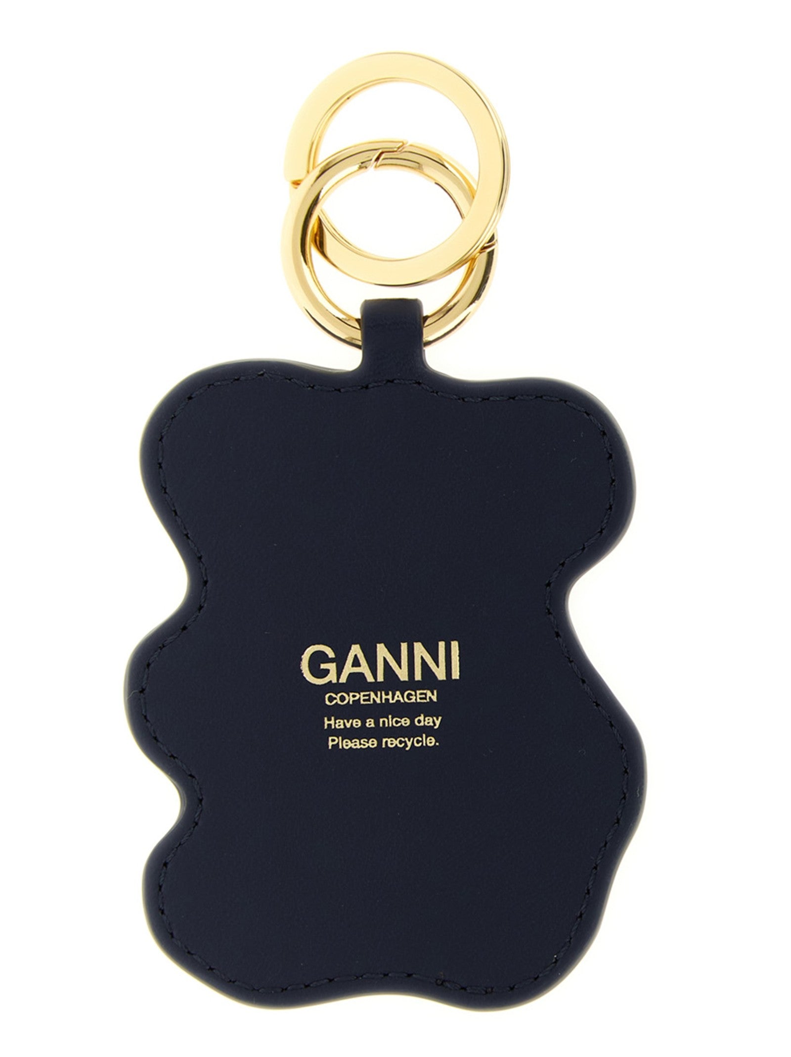 Ganni Bear Keyring Gold