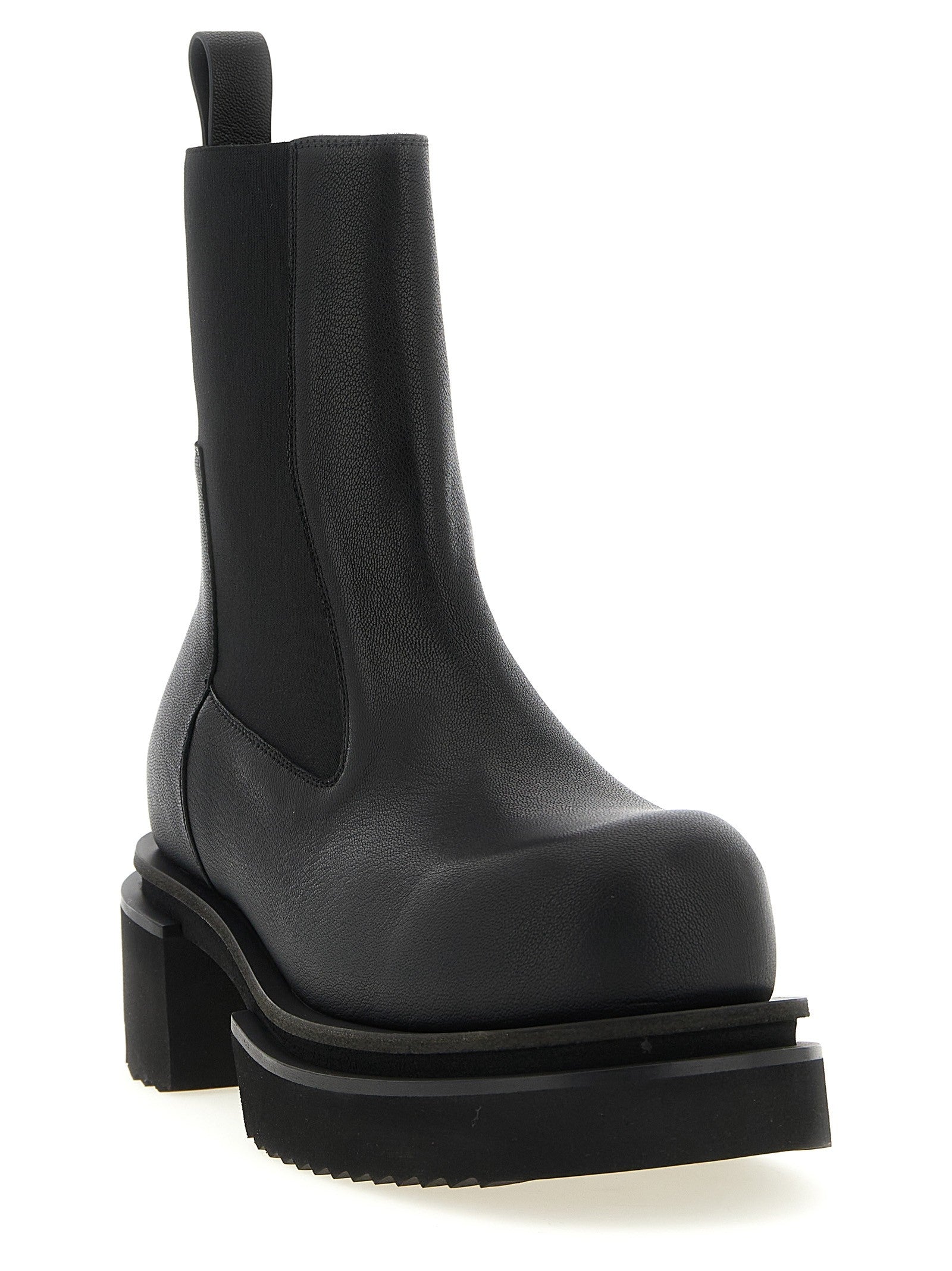 Rick Owens Beatle Bogun Ankle Boots Black