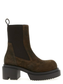 Rick Owens Beatle Bogun Ankle Boots Brown