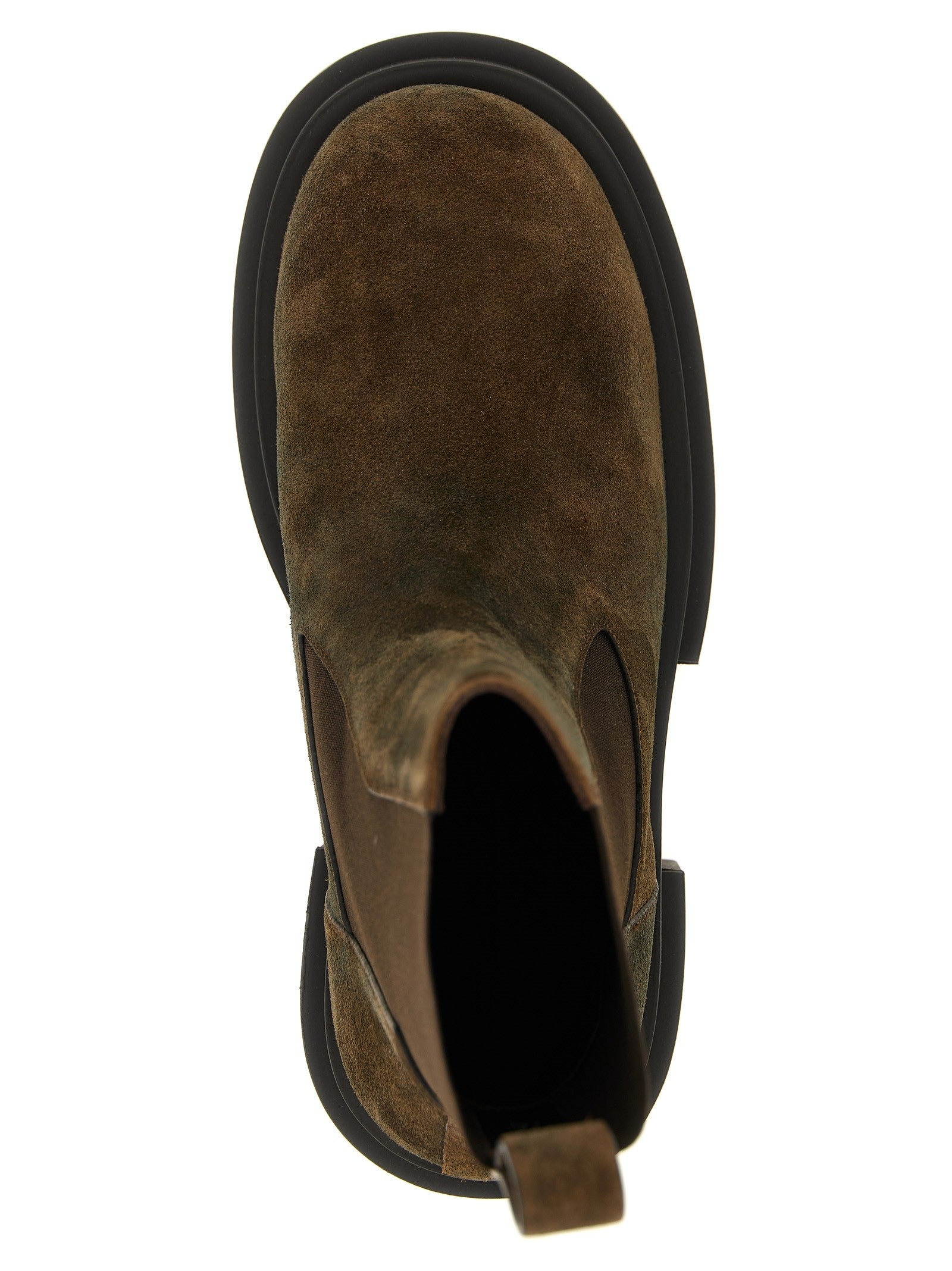 Rick Owens Beatle Bogun Ankle Boots Brown