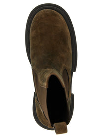 Rick Owens Beatle Bogun Ankle Boots Brown