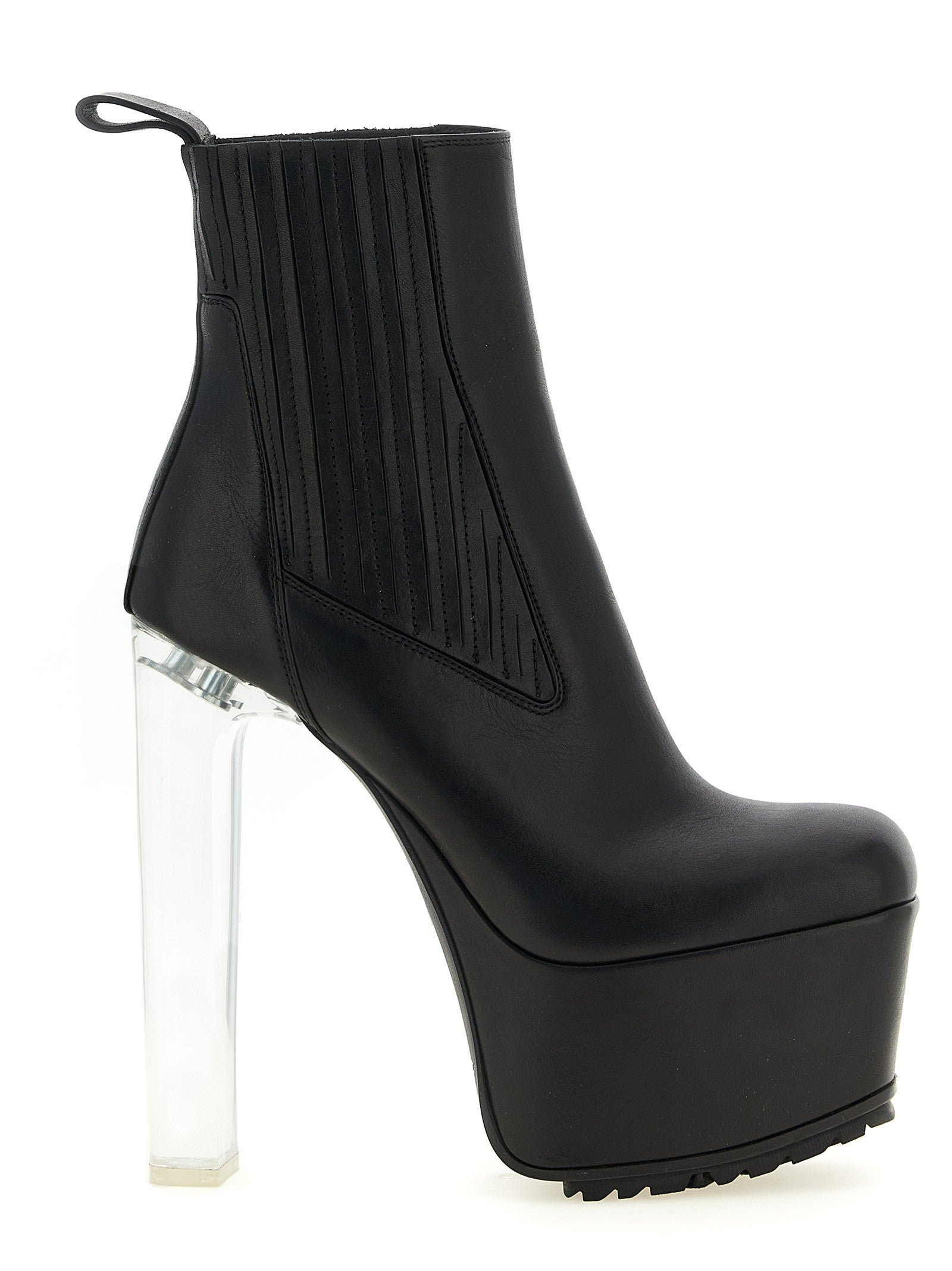 Rick Owens Beatle Kiss Ankle Boots Black