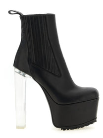Rick Owens Beatle Kiss Ankle Boots Black