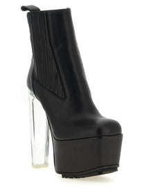Rick Owens Beatle Kiss Ankle Boots Black