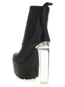 Rick Owens Beatle Kiss Ankle Boots Black