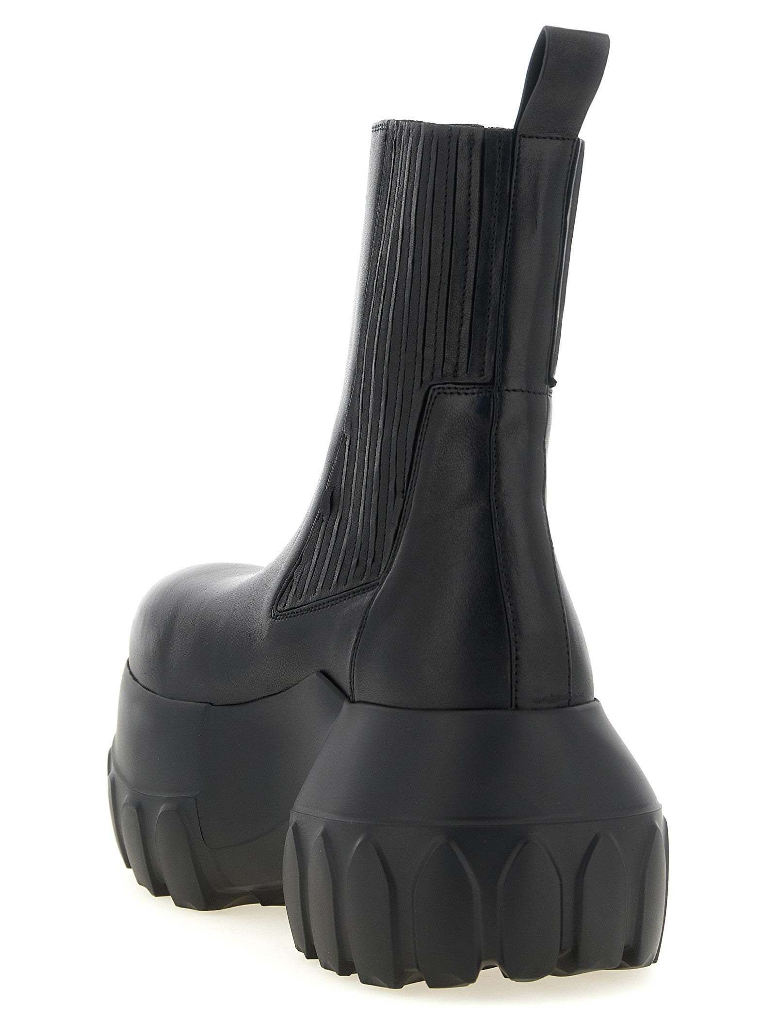 Rick Owens Beatle Mega Tractor Ankle Boots Black