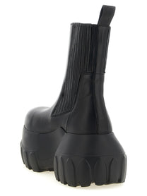 Rick Owens Beatle Mega Tractor Ankle Boots Black