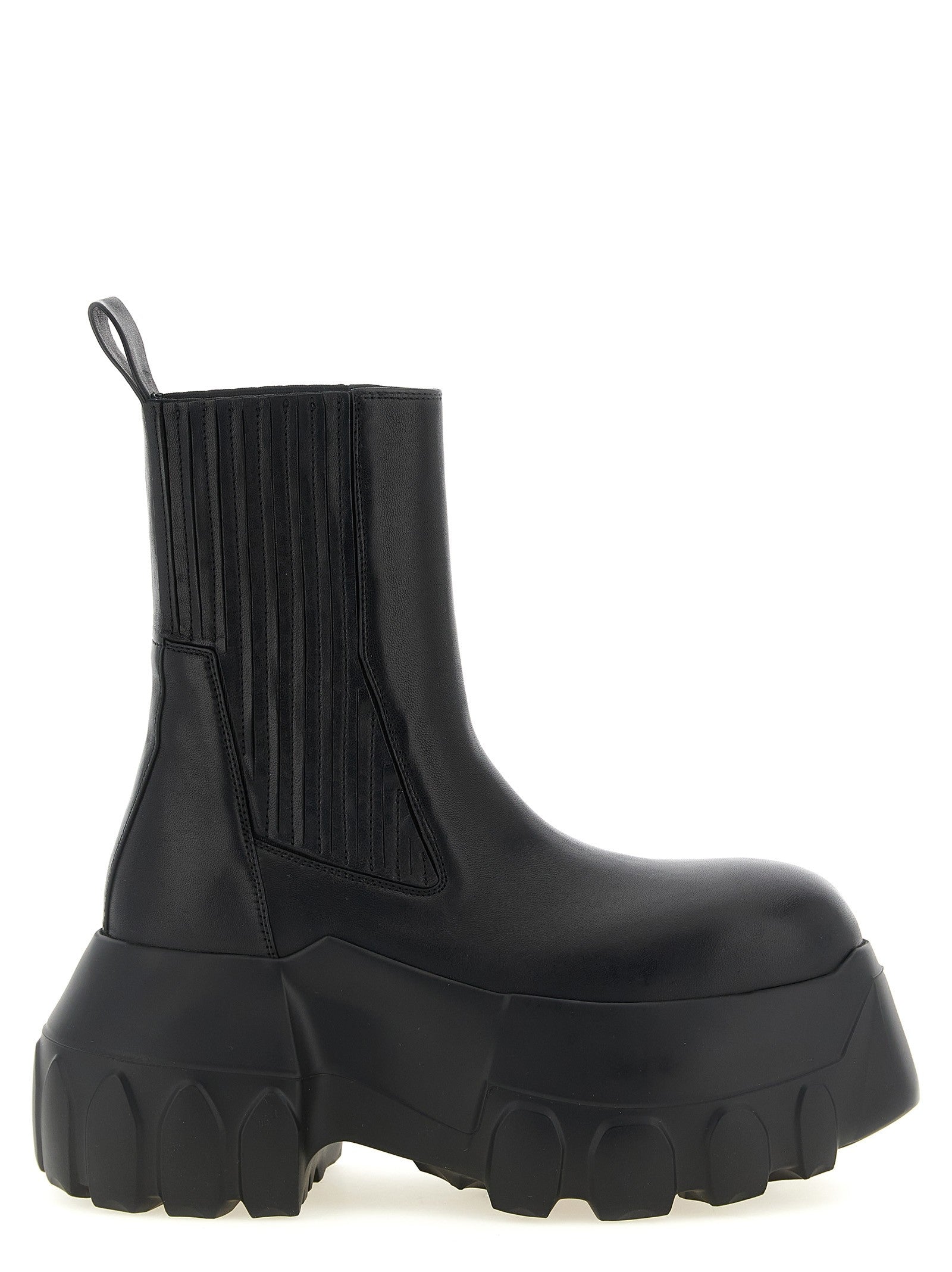 Rick Owens Beatle Mega Tractor Ankle Boots Black