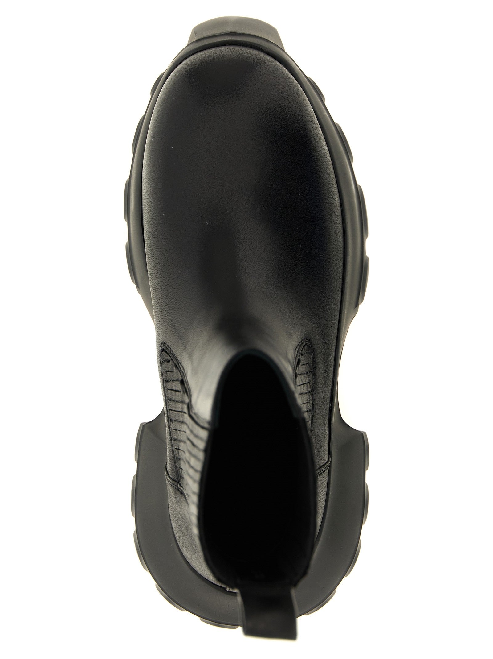Rick Owens Beatle Mega Tractor Ankle Boots Black