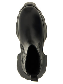 Rick Owens Beatle Mega Tractor Ankle Boots Black