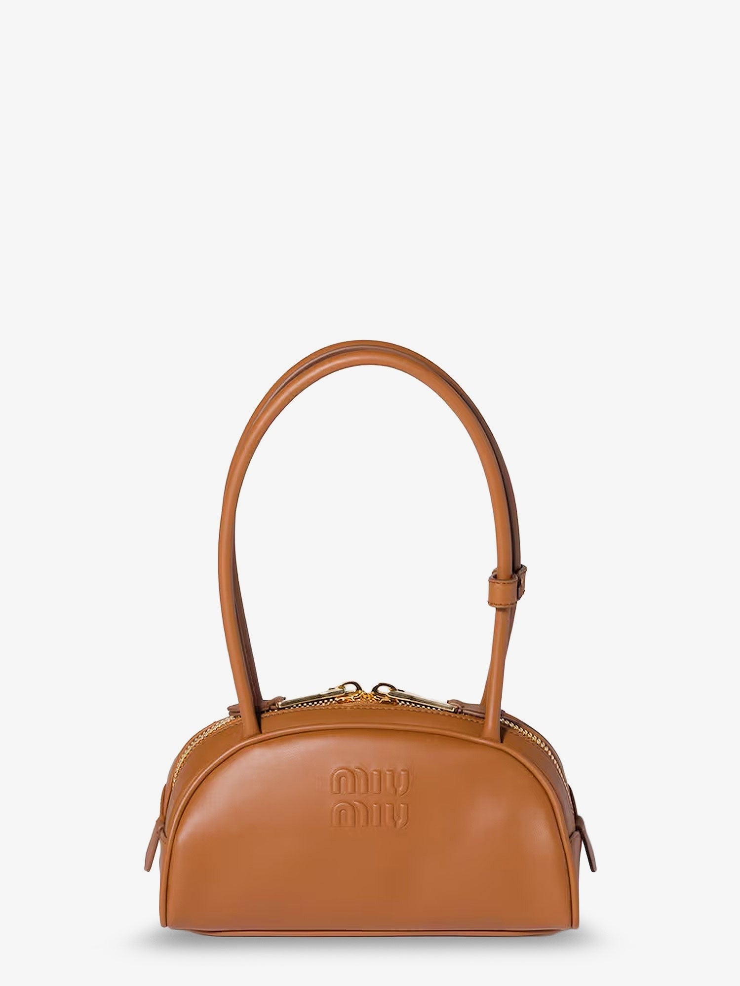 Miu Miu Women's Beau Leather Handbag Brown Miu Miu