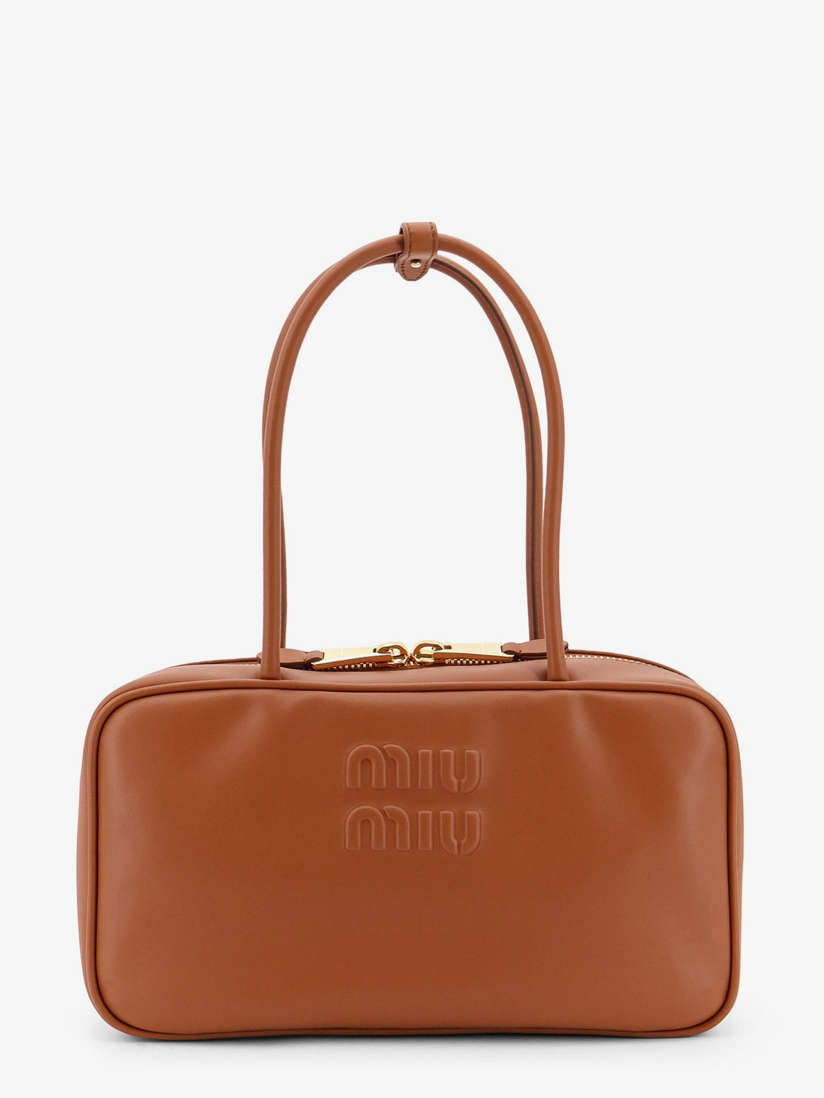 Miu Miu Women's Beau Leather Handbag Brown