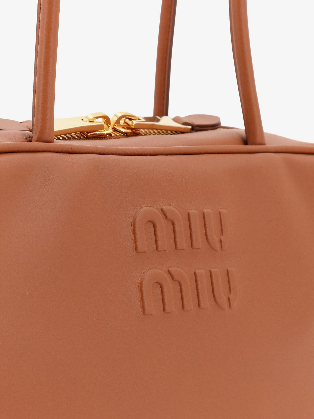 Miu Miu Women's Beau Leather Handbag Brown, view 5