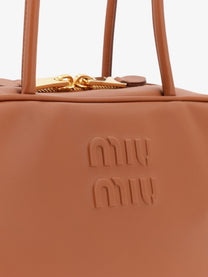 Miu Miu Women's Beau Leather Handbag Brown, view 5