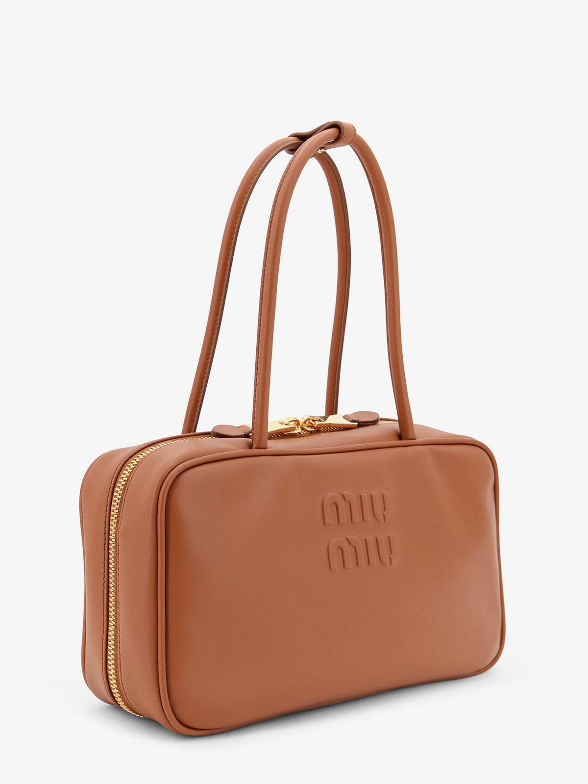 Miu Miu Women's Beau Leather Handbag Brown, view 3
