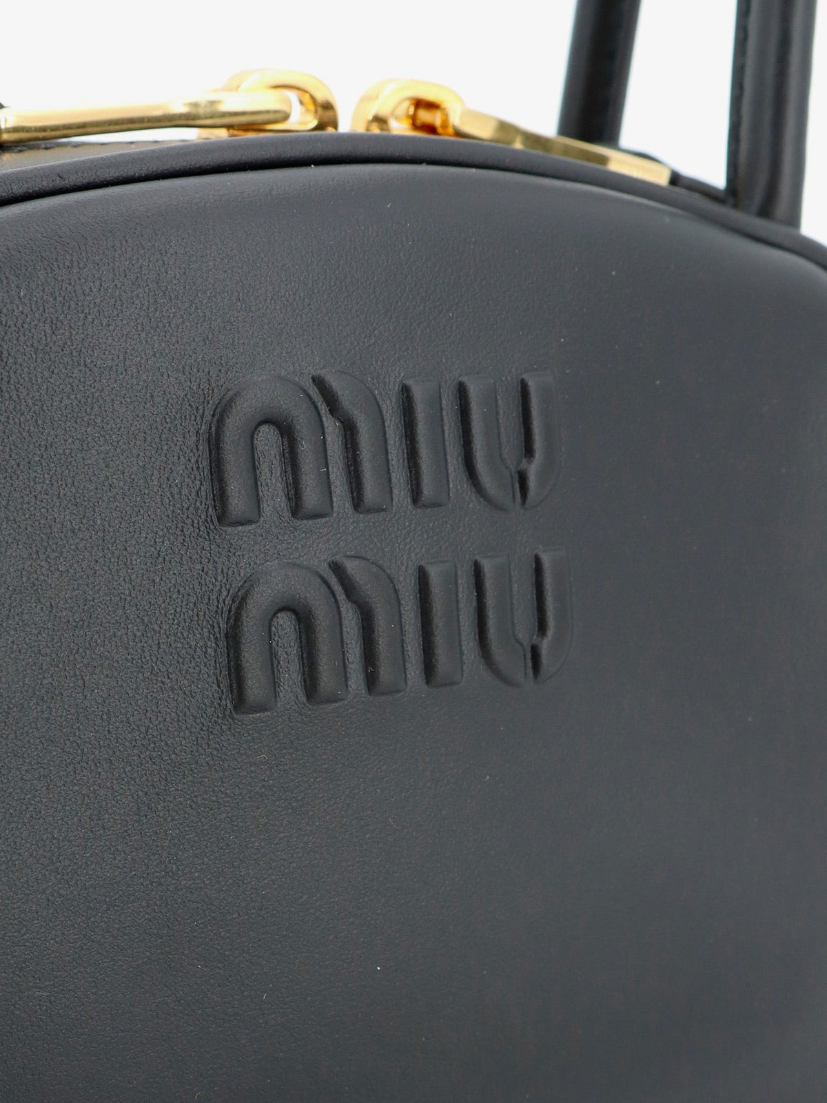 Miu Miu Women's Beau Leather Handbag Black, view 5