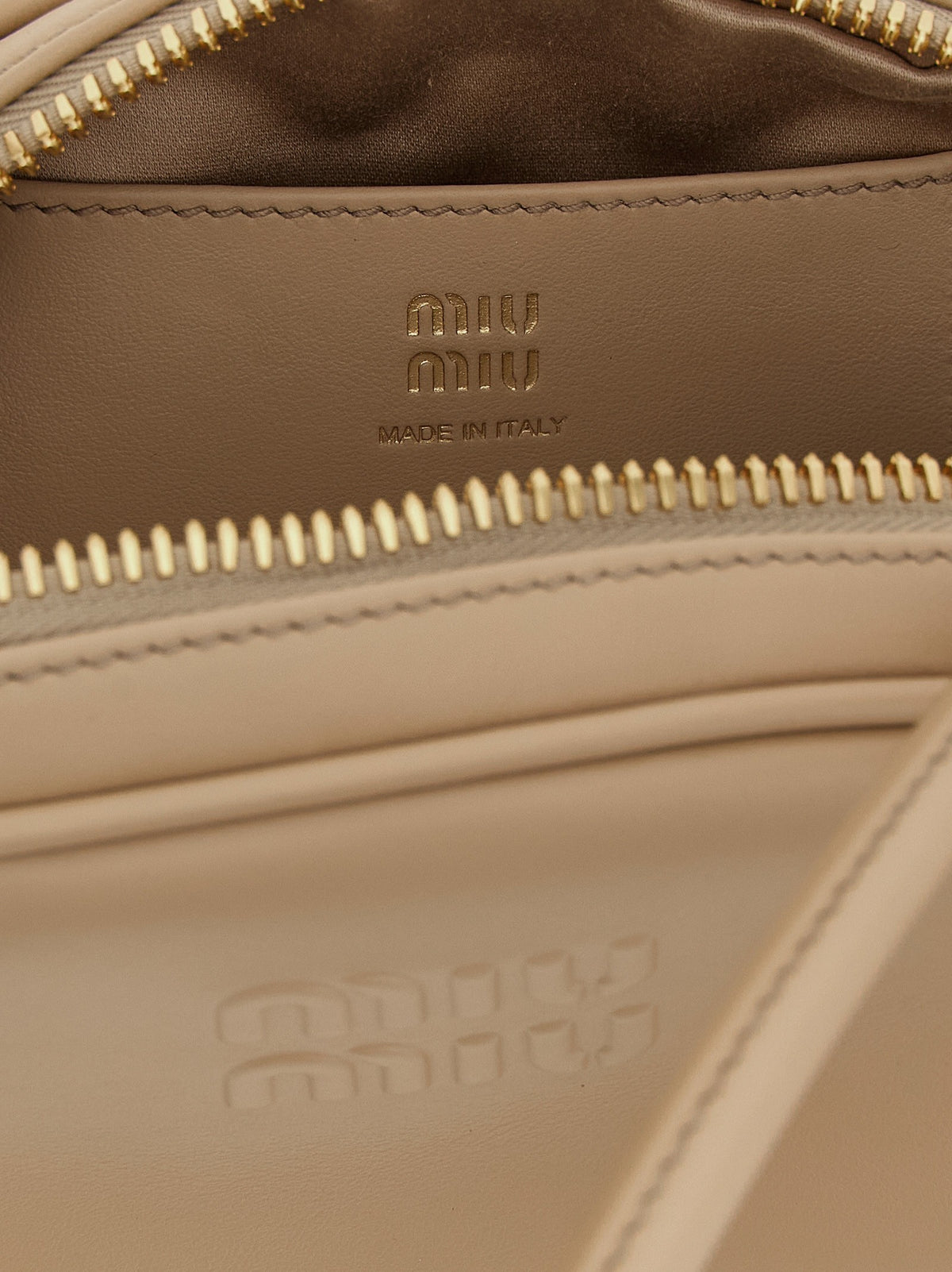 Miu Miu Beau Small Shoulder Bag Beige