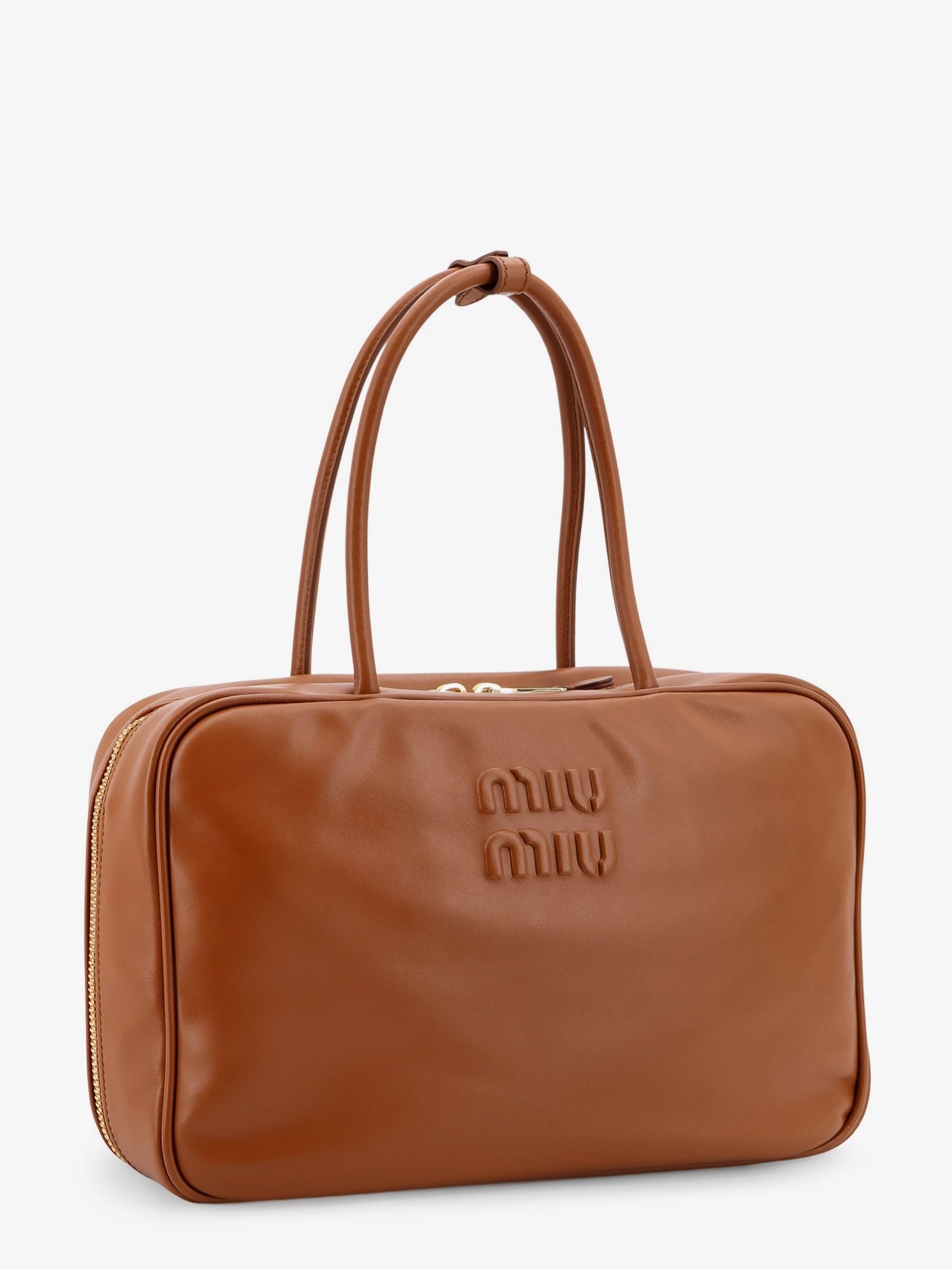 Miu Miu Women's Beau Softy Leather Handbag Brown