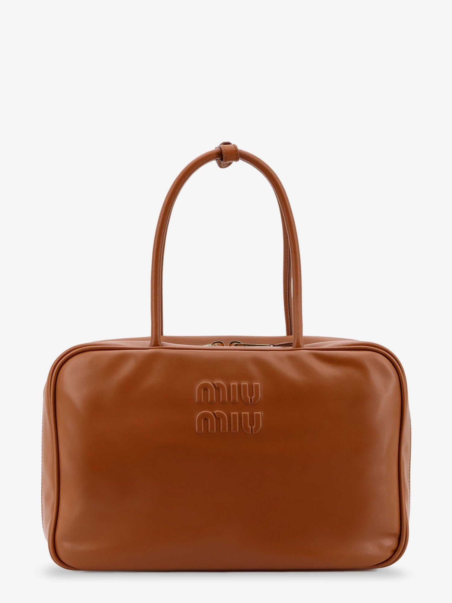 Miu Miu Women's Beau Softy Leather Handbag Brown