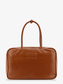 Miu Miu Women's Beau Softy Leather Handbag Brown