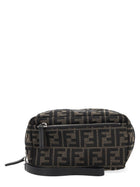 Fendi Men's Beauty Case with Doppia Zip Small Black