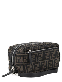 Fendi Men's Beauty Case with Doppia Zip Small Black, view 3