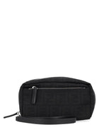 Fendi Men's Beauty Case with Doppia Zip Small Black