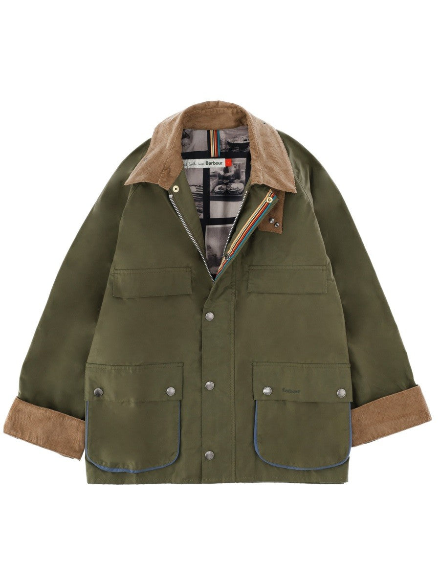 Barbour Men's Bedale Paul Smith Barbour Jacket Green, view 3