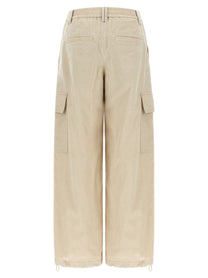 Brunello Cucinelli Beige Baggy Cargo Pants Beige