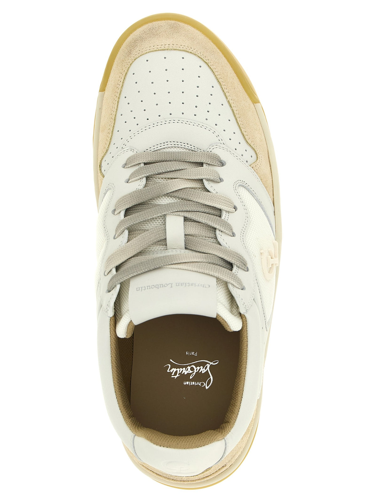 Christian Louboutin Beige Bsktball Retro Sneakers Beige, view 4