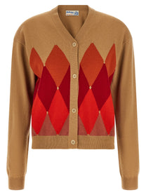 Ballantyne Beige Diamond Cardigan Beige