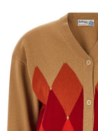 Ballantyne Beige Diamond Cardigan Beige