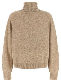 Ballantyne Beige Diamond Turtleneck Sweater Beige