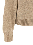 Ballantyne Beige Diamond Turtleneck Sweater Beige